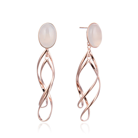 S925 Sterling Silver Polka Dot Stud Earrings - Geometric European Style Earrings for Women