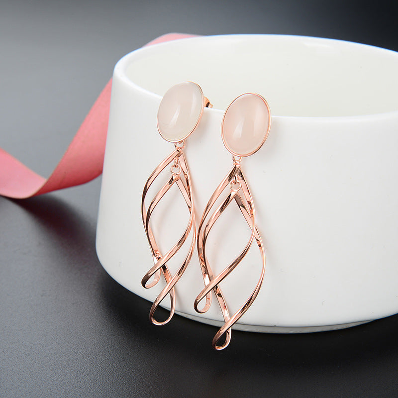 S925 Sterling Silver Polka Dot Stud Earrings - Geometric European Style Earrings for Women