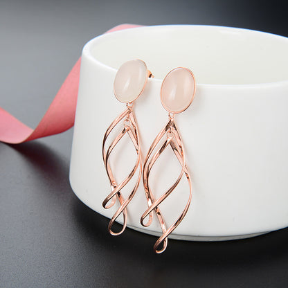 S925 Sterling Silver Polka Dot Stud Earrings - Geometric European Style Earrings for Women
