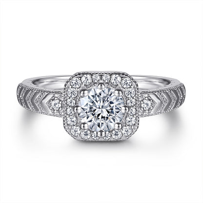 S925 Sterling Silver Princess Cut Zirconia Ring - Bestselling European-Style Solitaire Jewelry
