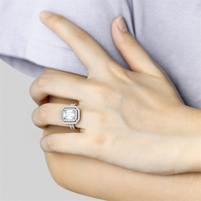 S925 Sterling Silver Princess Cut Zirconia Ring - Bold Solitaire Statement Jewelry
