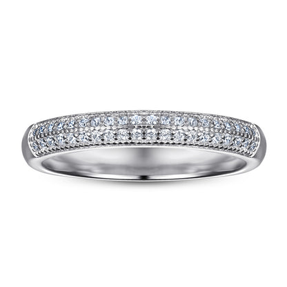 S925 Sterling Silver Rose Gold Plated Zirconia Ring - Tarnish-Resistant Minimalist Jewelry for Women
