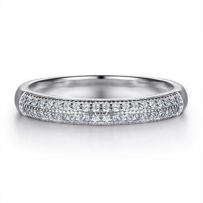 S925 Sterling Silver Rose Gold Plated Zirconia Ring - Tarnish-Resistant Minimalist Jewelry for Women