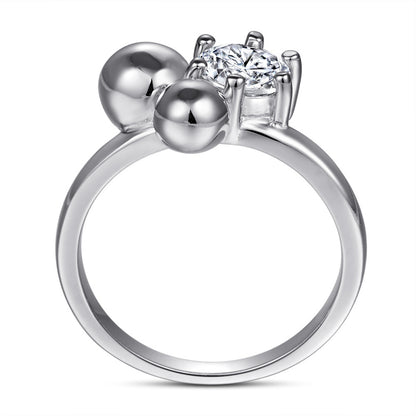 S925 Sterling Silver Sphere Ring - Minimalist Smooth Ball Jewelry for Women
