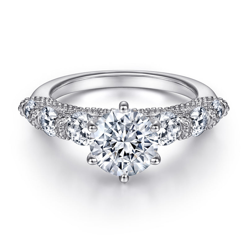 S925 Sterling Silver Stackable Ring Set - Modern Geometric Wedding Band Collection