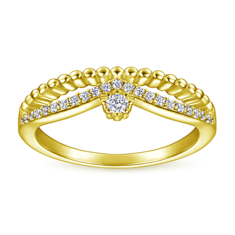 S925 Sterling Silver Stackable Ring – Gold Plated Wedding Band & Fashion Jewelry