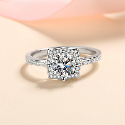 S925 Sterling Silver Teardrop Moissanite Ring - Vintage Cold Style Wedding Band with Cherry & Eggplant Motifs