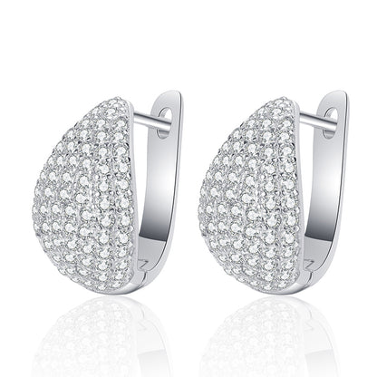 S925 Sterling Silver Teardrop Moissanite Stud Earrings - 1.31CT Floral & Botanical Design