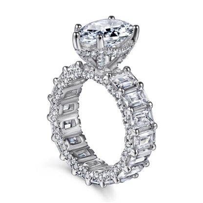 S925 Sterling Silver Teardrop Ring – Vintage-Inspired Full Pave CZ Jewelry