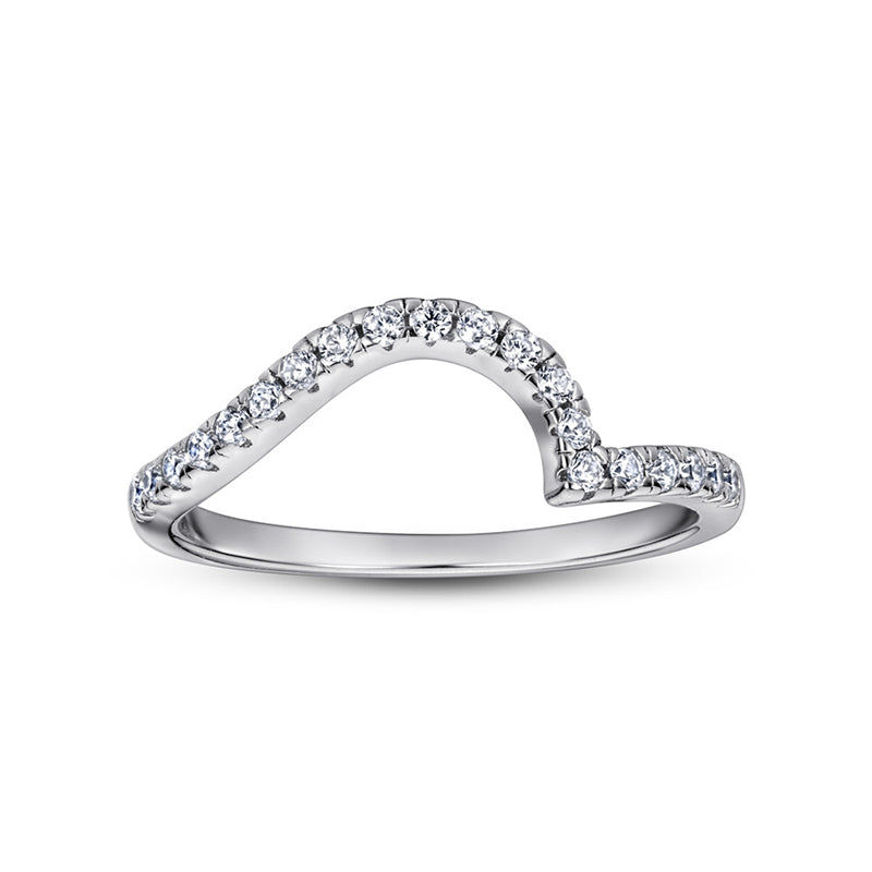 S925 Sterling Silver Twisted Halo Diamond Ring Set - Elegant Full Pavé Wedding Band