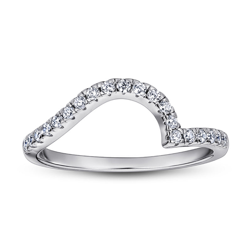 S925 Sterling Silver Twisted Halo Diamond Ring Set - Elegant Full Pavé Wedding Band