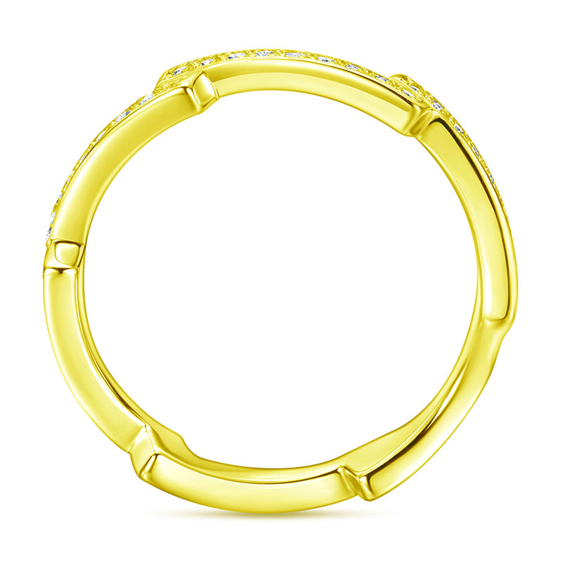 S925 Sterling Silver Wave Ring - 18K Gold Plated Minimalist Jewelry for Women