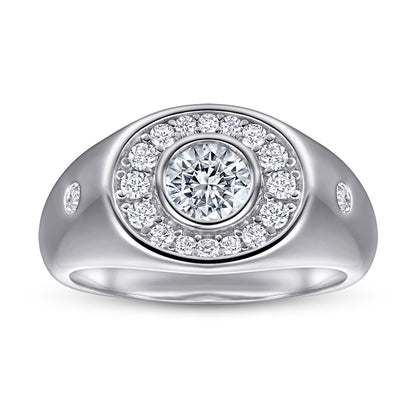 S925 Sterling Silver Wide Band Ring - Modern Geometric Statement Jewelry