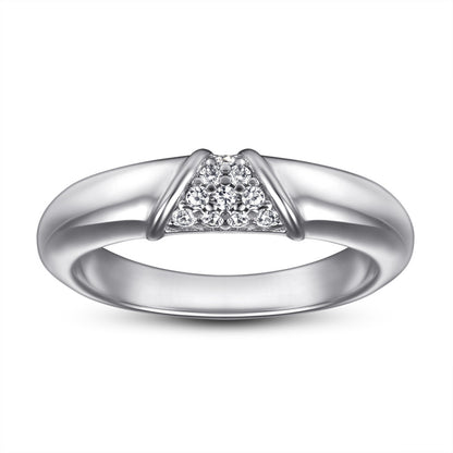 S925 Sterling Silver Zirconia Ring - Minimalist Geometric Jewelry for Women
