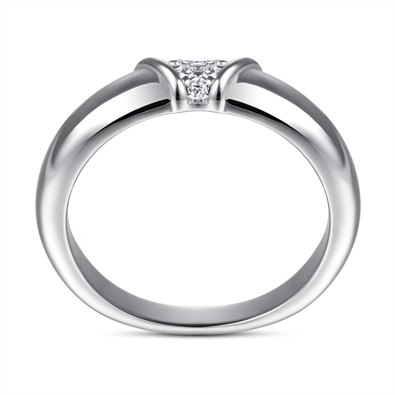 S925 Sterling Silver Zirconia Ring - Minimalist Geometric Jewelry for Women