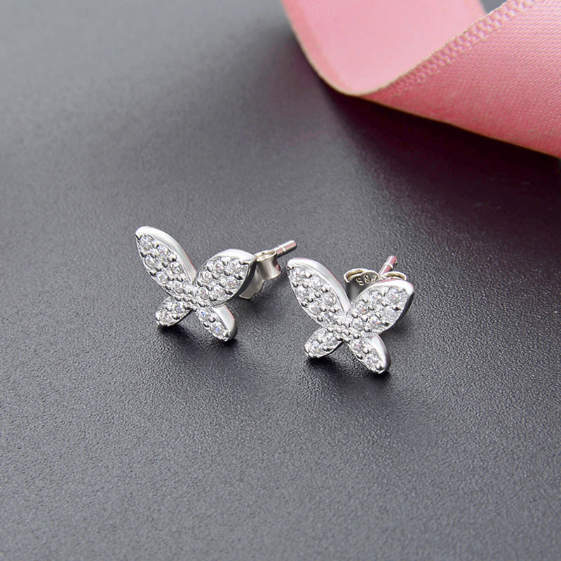 S925 Sterling Silver 'Fu' Character Stud Earrings - Instagrammable Chinese Blessing Earrings with Plastic Backs