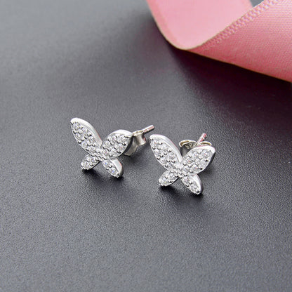 S925 Sterling Silver 'Fu' Character Stud Earrings - Instagrammable Chinese Blessing Earrings with Plastic Backs