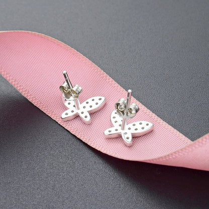 S925 Sterling Silver 'Fu' Character Stud Earrings - Instagrammable Chinese Blessing Earrings with Plastic Backs
