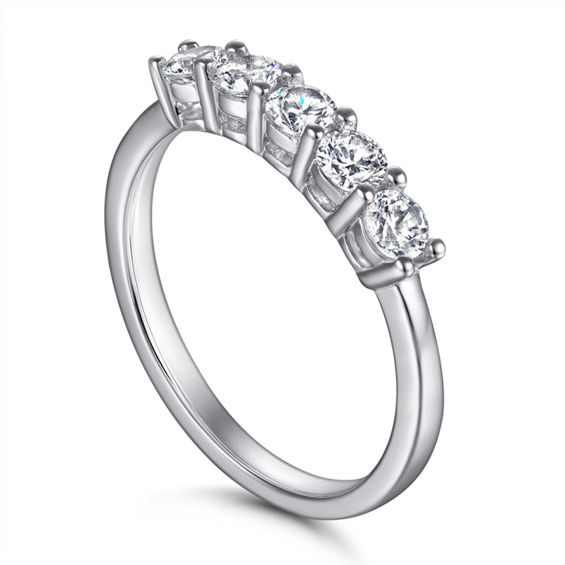 S925 Sterling Silver Minimalist Zirconia Ring – Korean-Inspired Fashion Jewelry