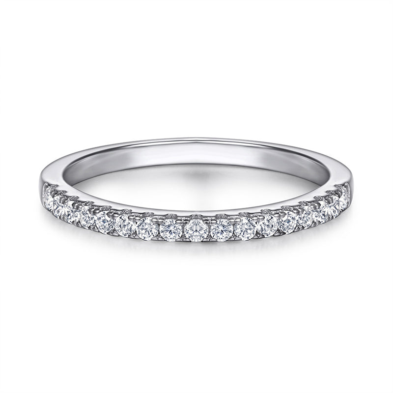 S925 Sterling Silver Wedding Ring Set - Classic Two-in-One Bridal Jewelry with Zirconia