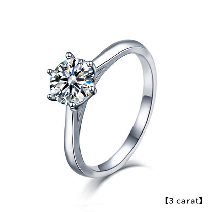 925 Sterling Silver Geometric Moissanite Ring - 1ct/2ct/3ct/5ct White Gold Plated Women's Band (Size 5-9)