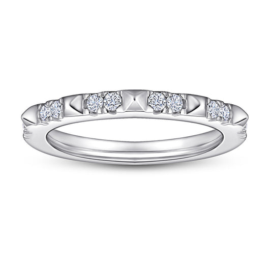 925 Sterling Silver Zirconia Ring - Classic Tarnish-Resistant Band in Rose Gold & More