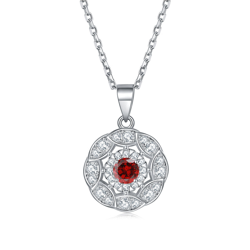 925 Sterling Silver Peridot Zircon Necklace - Modern Botanical Jewelry