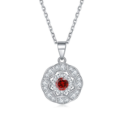 925 Sterling Silver Peridot Zircon Necklace - Modern Botanical Jewelry