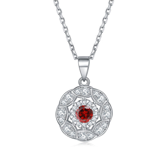 925 Sterling Silver Peridot Zircon Necklace - Modern Botanical Jewelry