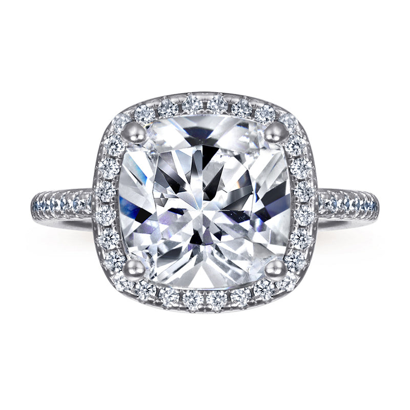 S925 Sterling Silver 3.5ct Statement Ring - Luxe Crown-Inspired Zirconia Jewelry