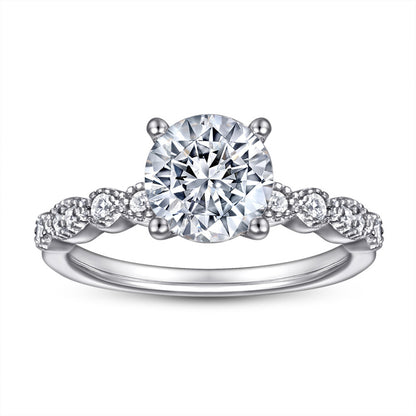 S925 Sterling Silver AAA Zirconia Ring - Elegant Rose Gold Plated Stackable Jewelry