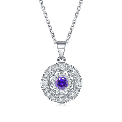 925 Sterling Silver Peridot Zircon Necklace - Modern Botanical Jewelry