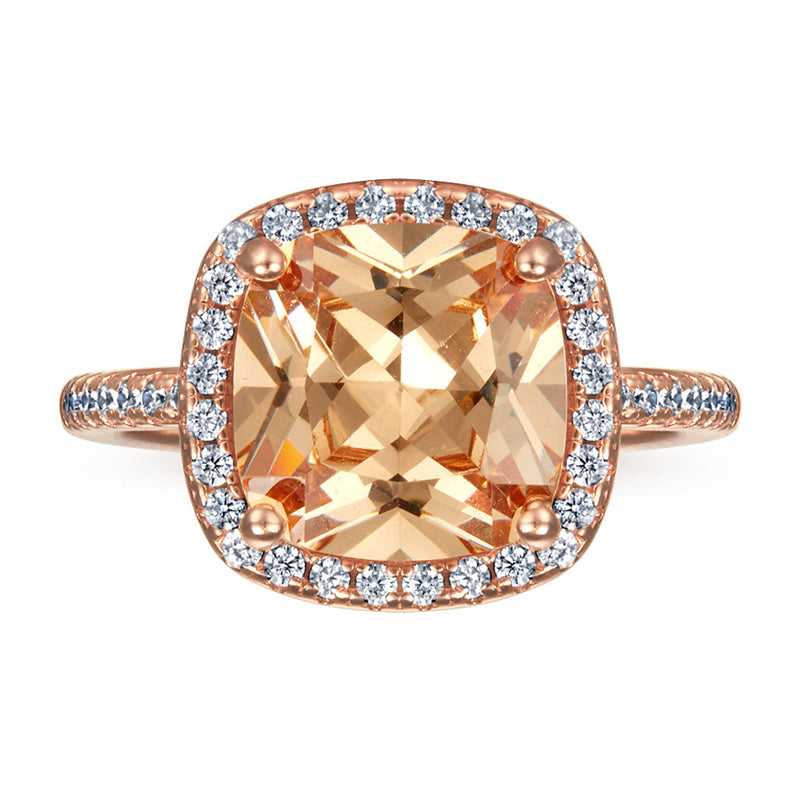 S925 Sterling Silver 3.5ct Statement Ring - Luxe Crown-Inspired Zirconia Jewelry