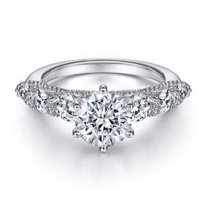 S925 Sterling Silver Stackable Ring Set - Modern Geometric Wedding Band Collection