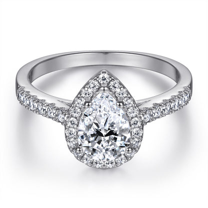 Teardrop Zirconia 925 Silver Ring Set - European Best-Selling Stackable Band Collection