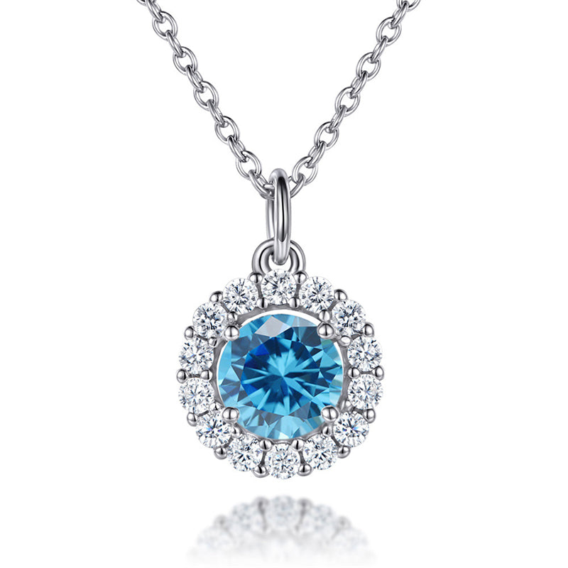 925 Sterling Silver Zodiac Birthstone Necklace - Rose Gold Plated Geometric Pendant