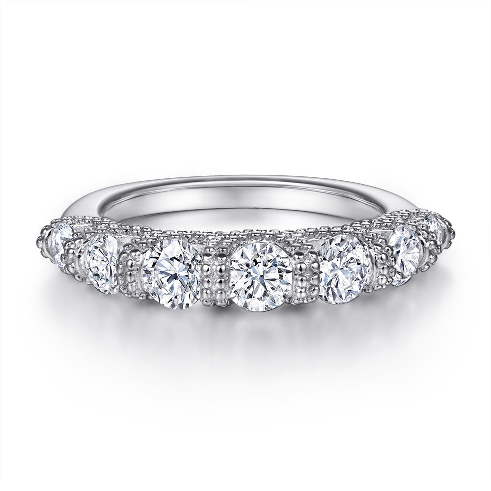 S925 Sterling Silver Stackable Ring Set - Modern Geometric Wedding Band Collection