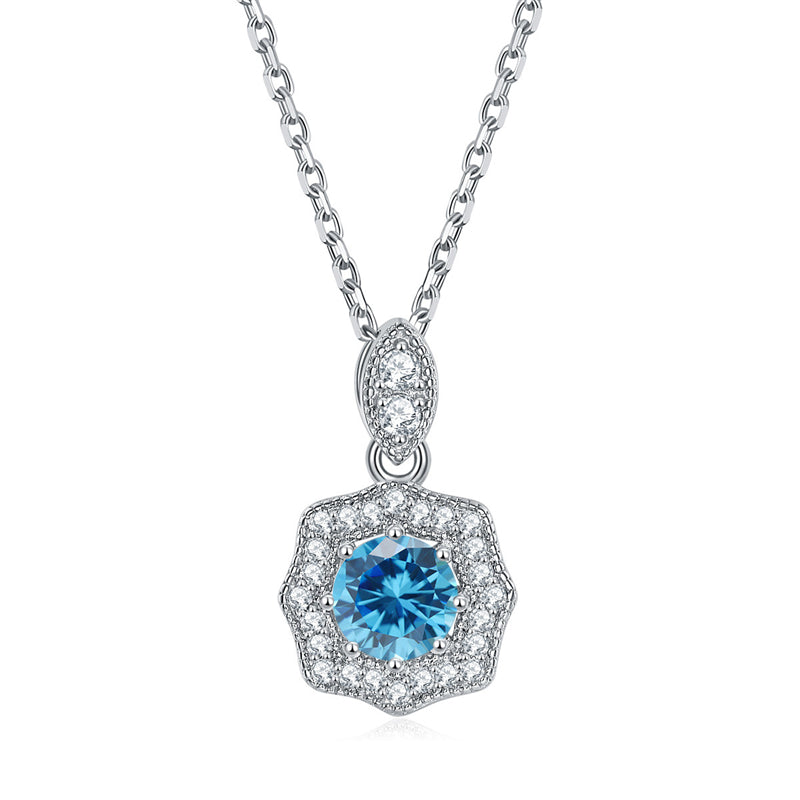 925 Sterling Silver Star Pendant Necklace - Personalized Birthstone Jewelry