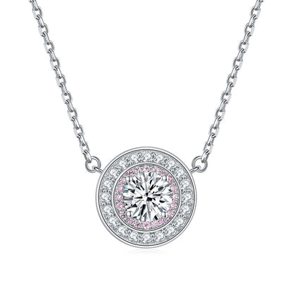 925 Sterling Silver Round Birthstone Pendant Necklace - Colorful Zircon Jewelry