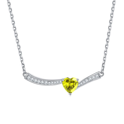 925 Sterling Silver Aquamarine Heart Pendant Necklace - Ocean-Inspired Jewelry
