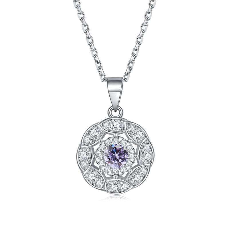 925 Sterling Silver Peridot Zircon Necklace - Modern Botanical Jewelry