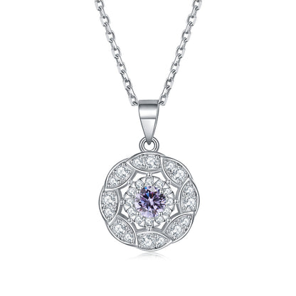 925 Sterling Silver Peridot Zircon Necklace - Modern Botanical Jewelry