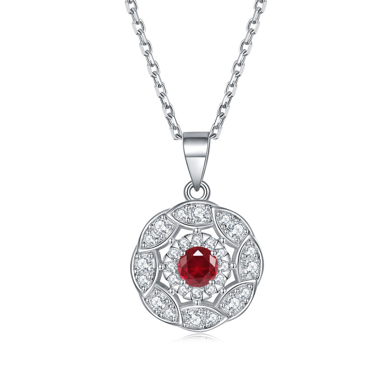 925 Sterling Silver Peridot Zircon Necklace - Modern Botanical Jewelry