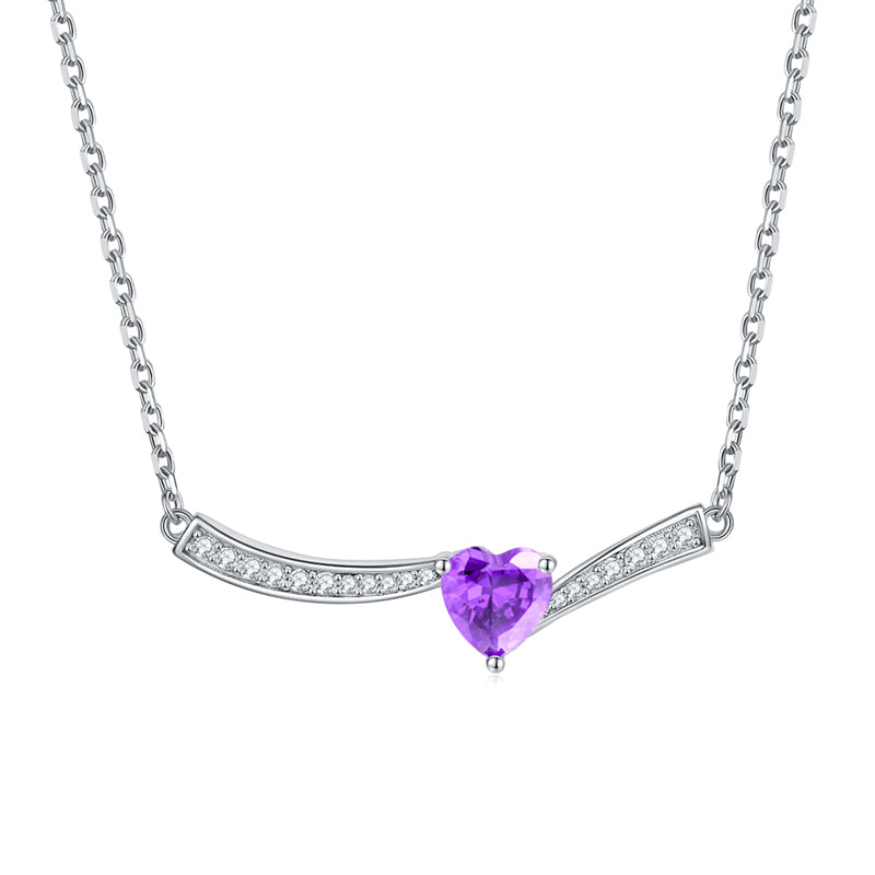 925 Sterling Silver Aquamarine Heart Pendant Necklace - Ocean-Inspired Jewelry