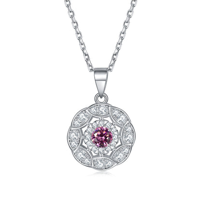 925 Sterling Silver Peridot Zircon Necklace - Modern Botanical Jewelry