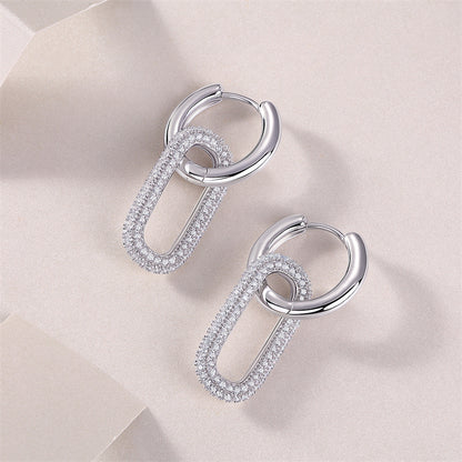 Simple Geometric Moissanite Earrings for Everyday Wear