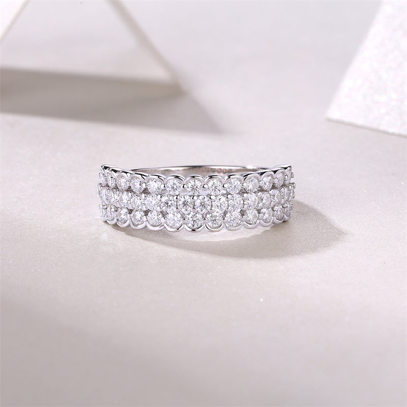 Sleek Circle Design Silver Ring for Women