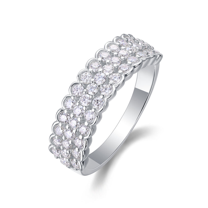 Sleek Circle Design Silver Ring for Women