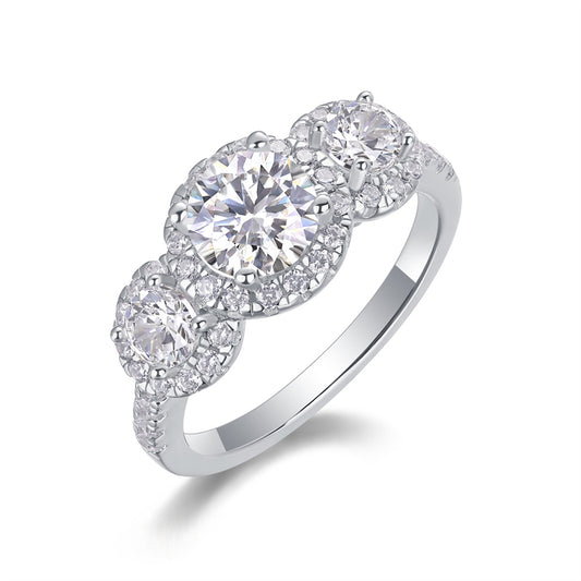 Sleek Circle Diamond Ring for Women