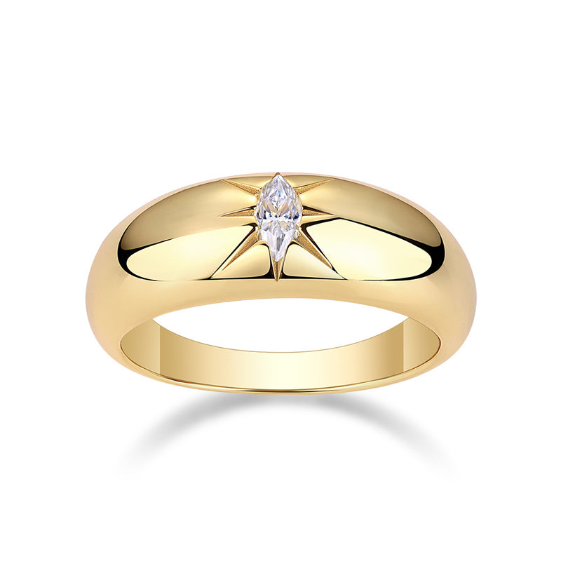 Sleek Circle Diamond Ring for Women